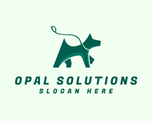 Dog Walker Leash logo design