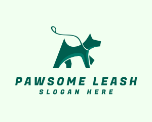 Leash - Dog Walker Leash logo design