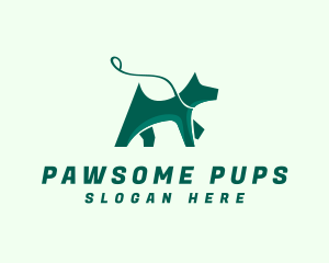 Dog - Dog Walker Leash logo design