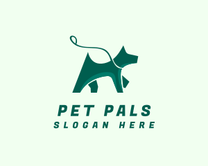 Dog Walker Leash logo design