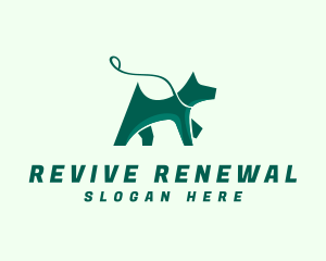 Dog Walker Leash logo design