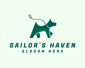 Dog Walker Leash logo design