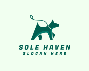 Dog Walker Leash logo design