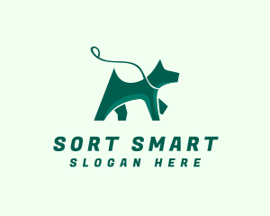 Dog Walker Leash logo design