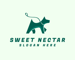 Dog Walker Leash logo design