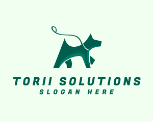 Dog Walker Leash logo design