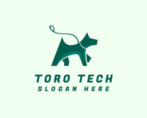 Dog Walker Leash logo design