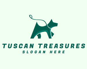 Dog Walker Leash logo design