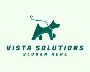 Dog Walker Leash logo design