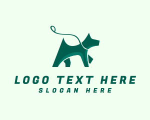 Dog Walker Leash Logo