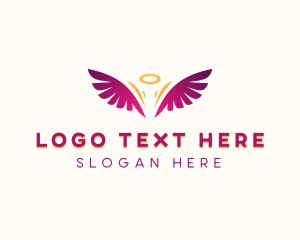Religious - Holistic Angel Wings logo design