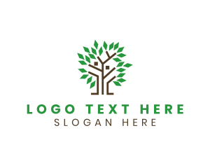 Vegetarian - Nature Environmental Tree logo design