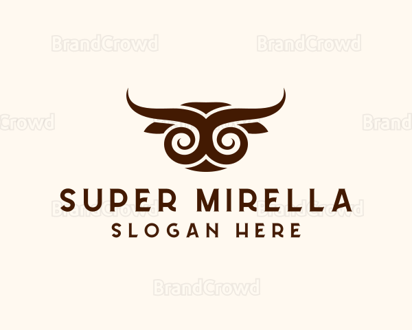 Bull Horn Animal Logo