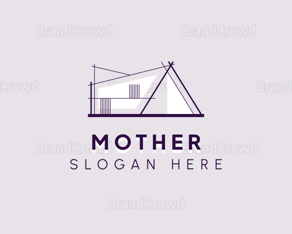 Builder House Blueprint Logo
