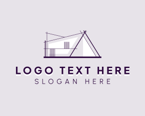 Structure - Builder House Blueprint logo design