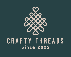 Interlaced Heart Thread logo design