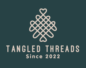 Interlaced Heart Thread logo design