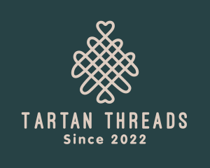 Interlaced Heart Thread logo design