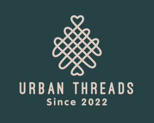 Interlaced Heart Thread logo design