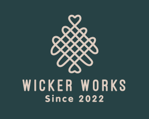 Wicker - Interlaced Heart Thread logo design