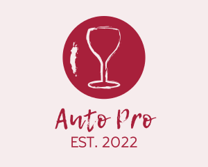 Wine Cellar - Wine Watercolor Paint logo design