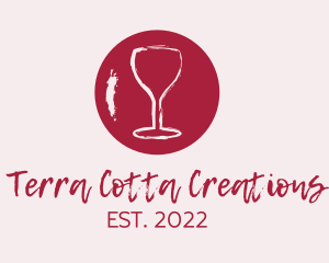 Wine Watercolor Paint  logo design