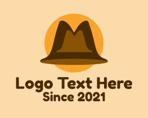 Desert - Brown Mountain Hat logo design