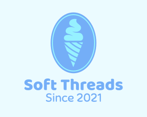 Blue Ice Cream Badge logo design