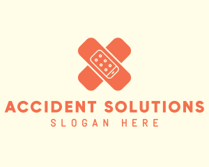 Accident - Medical Adhesive Bandage Letter X logo design