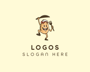 Cartoon - Happy Egg Restaurant logo design