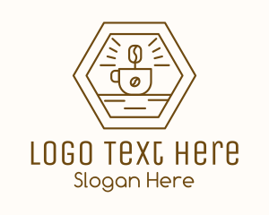 Cup - Brown Coffee Plant logo design