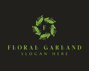 Garland - Leaves Wreath Wellness logo design