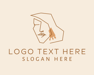 Outline - Glam Earrings Woman logo design