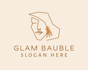 Glam Earrings Woman logo design