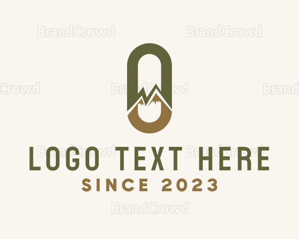 Mountain Travel Letter O Logo