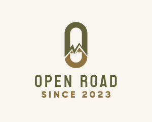 Mountain Travel Letter O logo design