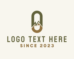 Summer Camp - Mountain Travel Letter O logo design