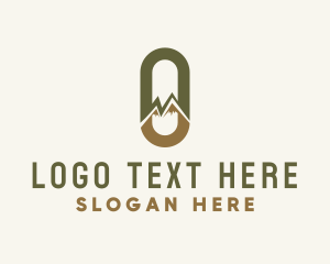 Mountain Travel Letter O Logo