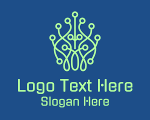 Intricate - Leaf Tech Network logo design