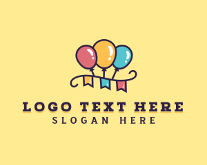 Venue - Balloon Party Event logo design