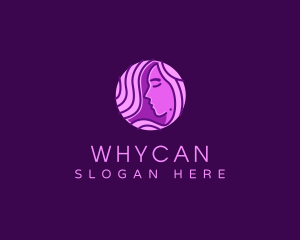 Woman Hair Stylist Logo