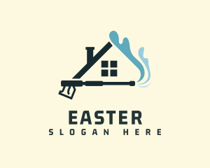 Surface Cleaner - Pressure Washer House Cleaning logo design
