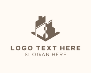 Infrastructure - Geometric House Structure logo design