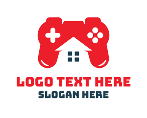 Play - Gaming Controller Play House logo design