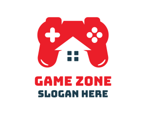 Gaming Controller Play House logo design