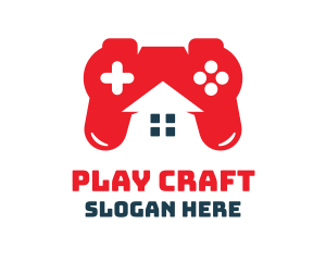 Gaming Controller Play House logo design