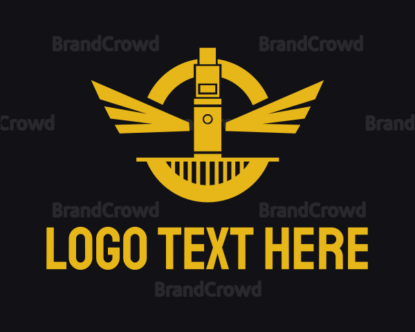 Gold Vape Pen Wing Logo