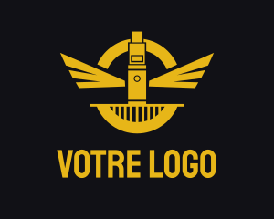 Gold Vape Pen Wing Logo