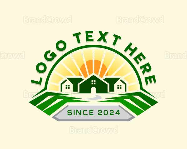 Lawn Yard Landscaping Logo