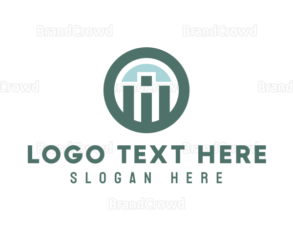 Modern Graph Building Letter I Logo